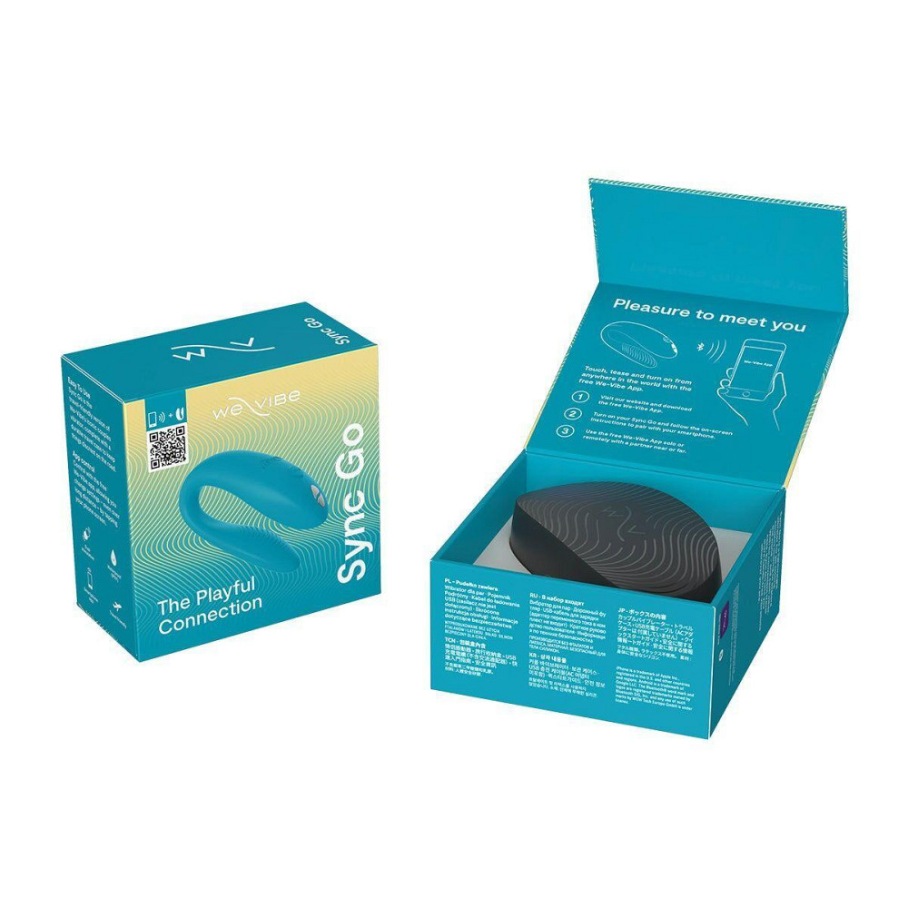 Смарт-вібратор для пар We-Vibe Sync GO Turquoise, тревел-кейс, пульт ДК Sex Aura Київ - фото 9