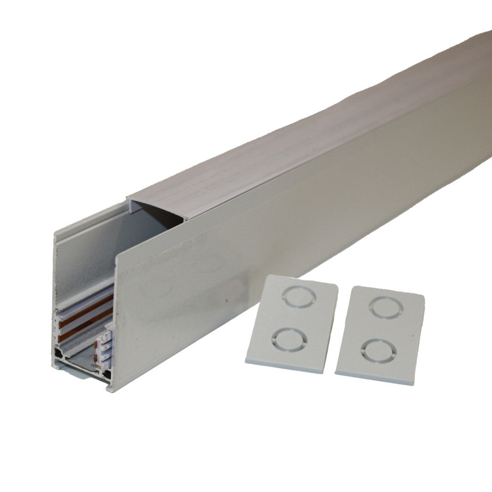 Трековая магнитная рейка накладная 1 м, белый Днепр - изображение 1