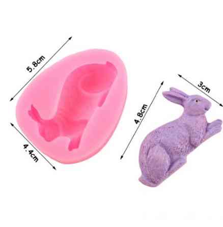 Молд силиконовый Заяц 58 на 44 мм розовый Киев