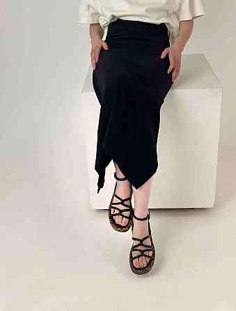 Olli Стильні босоніжки жіночі літні чорні з леопардовою підошвою OLLI Л-4-21113, натуральна шкі Коломыя