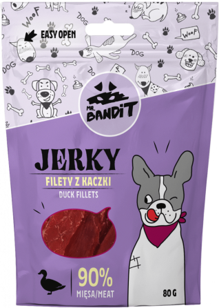 Ласощі для собак Містер Бандіт Mr.Bandit джерки для собак з качки, 80 г Вінниця