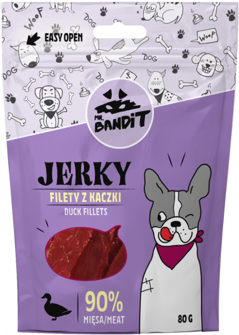 Ласощі для собак Містер Бандіт Mr.Bandit джерки для собак з качки, 80 г Вінниця - фото 1