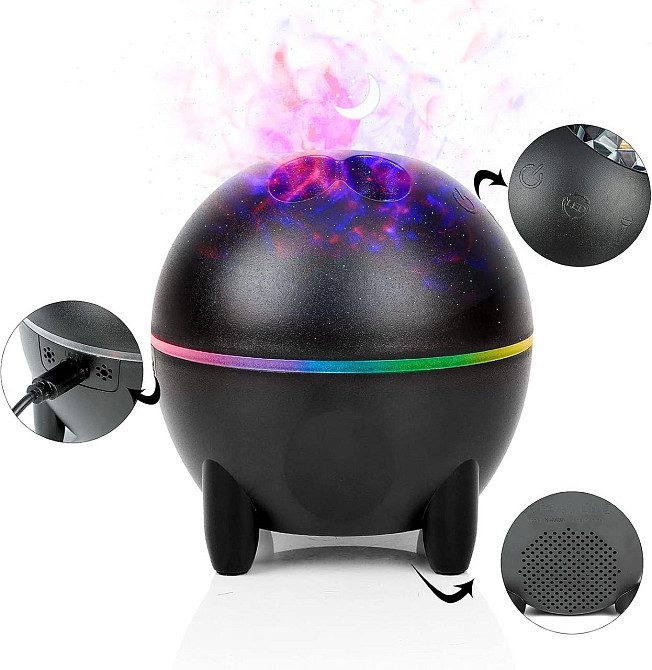 Проєктор зоряного неба Star Galaxy з Bluetooth, нічник з музикою, для дітей, вечірок, спальні, 21 режим Київ - фото 3