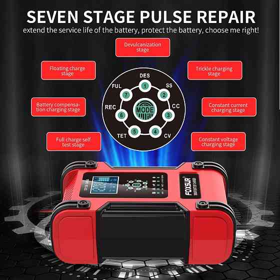 Зарядний пристрій для автоакумуляторів FOXSUR 12/24В Київ