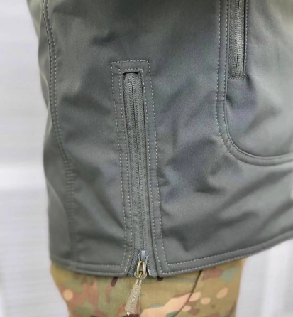 Армейская тактическая куртка Combat (ткань soft-shell) на флисе Оливковый M Винница