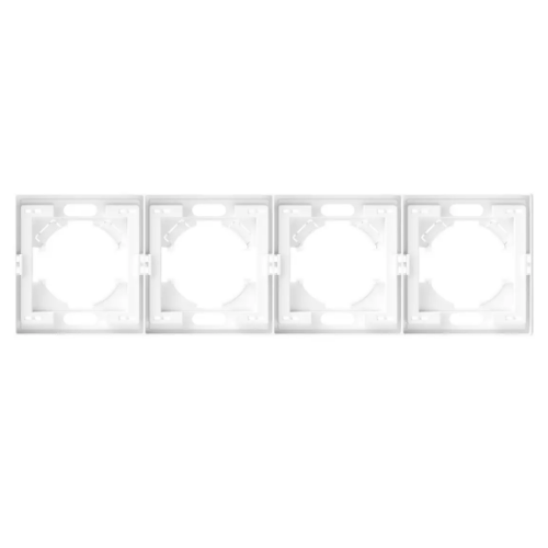 Рамка біла матова на 4 місця горизонтальна VIDEX NOTA (VF-NT-FR4H-WH) Житомир - изображение 1