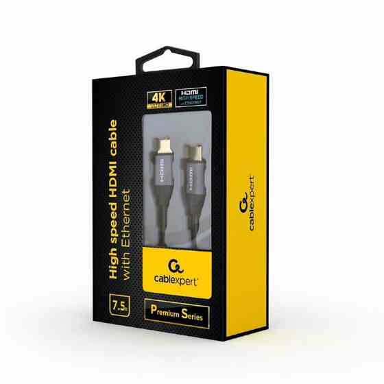Кабель Cablexpert HDMI - HDMI V 2.0, (M/M), 7.5 м, Black (CCBP-HDMI-7.5M) Чорний Харків