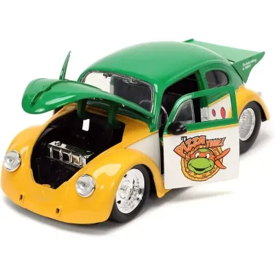Машина Jada металлическая Черепашки-Ниндзя Фольксваген Битл (1959) с фигуркой Микеланджело, 1:24 (253285002) Винница
