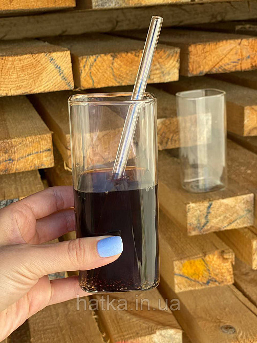 Склянка стильний скляний "Квадратна" 370 мл прозорий для дому та ресторану 102-555 Київ - фото 4