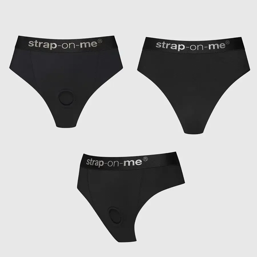 Трусики с фиксацией дилдо Strap-On-Me Harness Lingerie Idole - XL - Black Львов - изображение 2