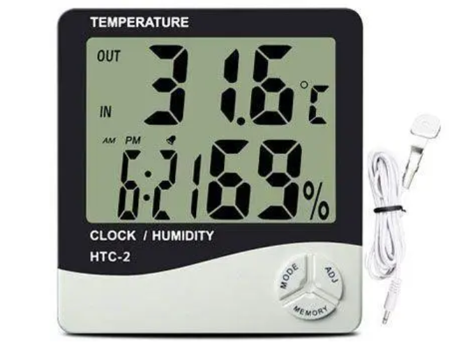 Термометр HTC-2 с выносным датчиком, измерение температуры от -50 до +70°C, влажности от 10% до 99% Одесса - изображение 3