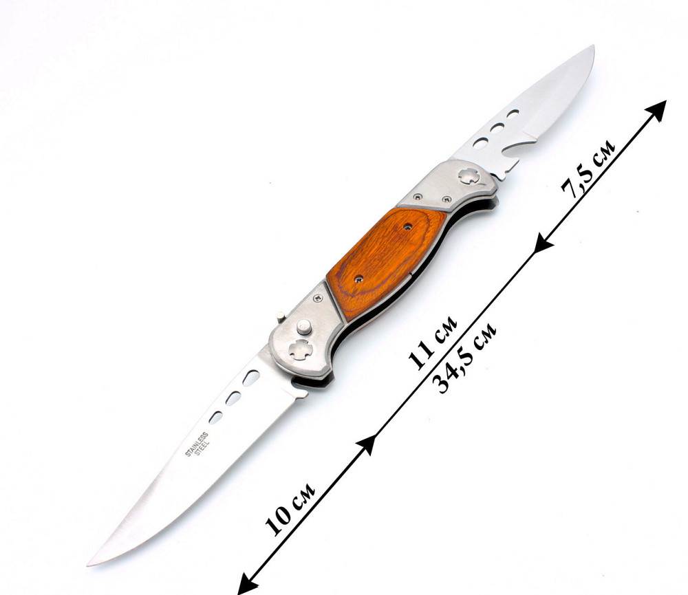 Ніж викидний "З двох сторін лезо" A748 Дніпро - фото 6