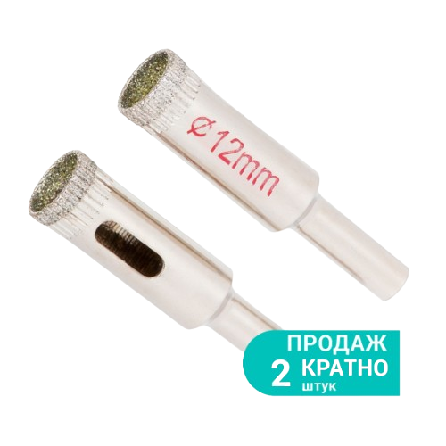 Коронка алмазна по керамиці та склу d12мм SIGMA Житомир - фото 1