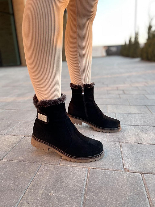 Черевики жіночі D and V чорні замшеві зимові 39р. (2189) Коломия - фото 10