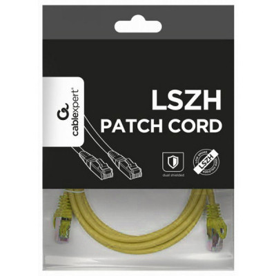 Патч-корд 2м S/FTP Cat 6A CU LSZH yellow Cablexpert (PP6A-LSZHCU-Y-2M) Вінниця - фото 4