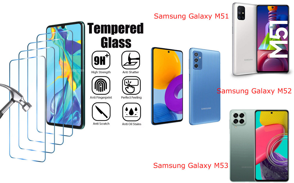 Захисне скло ArmorGlass для Samsung Galaxy M51, Galaxy M52, Galaxy M53 – стійке до подряпин та ударів Київ - фото 1