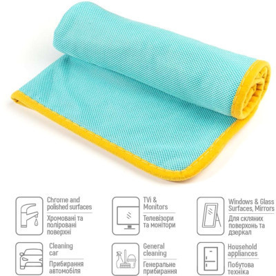 Серветки для прибирання ColorWay Мікрофібра для універсального застосування 600gsm 40 х 40 см 1 шт. (CW-4460) Вінниця - фото 8