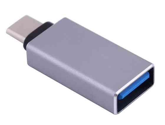 Перехідник Type-C --> USB 3.1 (OTG) OEM, сріблястий Вінниця