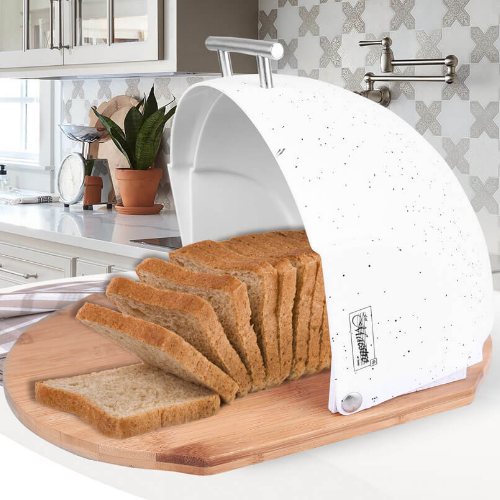 Хлібниця мала граніт білий MR-1678G-WHITE Maestro Житомир - фото 6