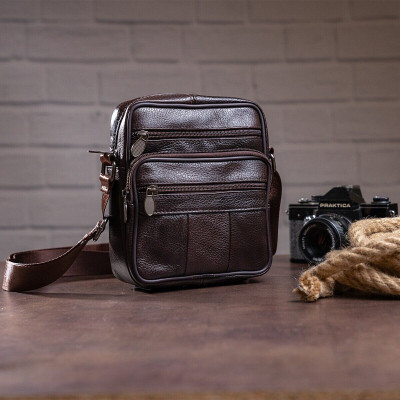 Сумка Vintage Шкіряна Коричнева (14987) Вінниця - фото 11