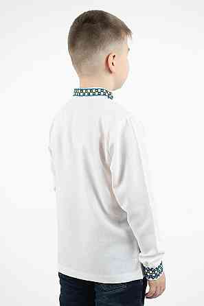 Вишиванка для хлопчиків 164 р , лляна, біла, велика вишивка Київ