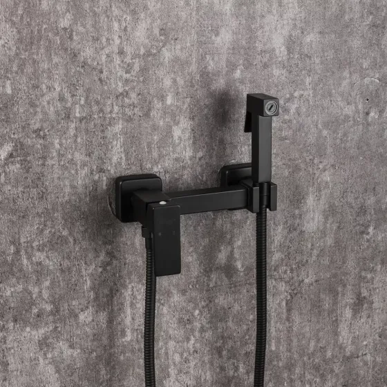 Гігієнічний душ зі змішувачем Frap F7504-6 чорний Київ