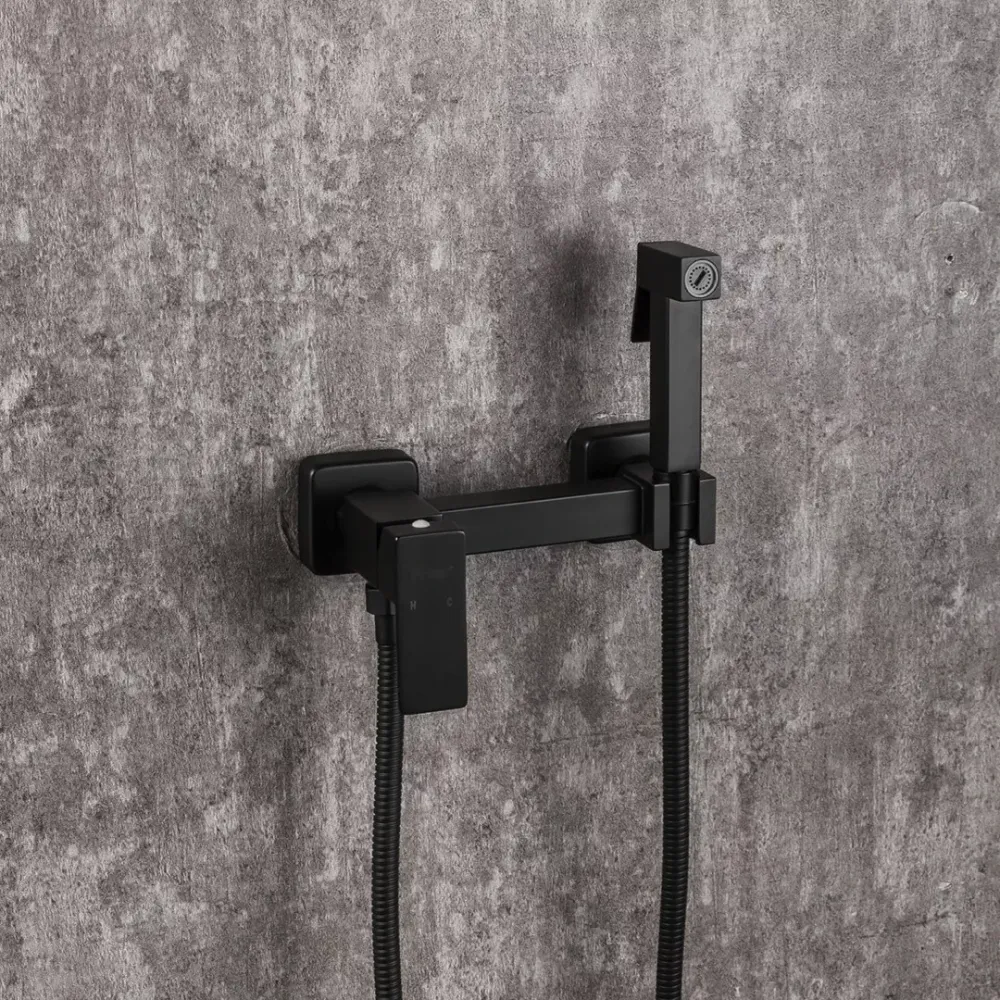 Гігієнічний душ зі змішувачем Frap F7504-6 чорний Київ - фото 2