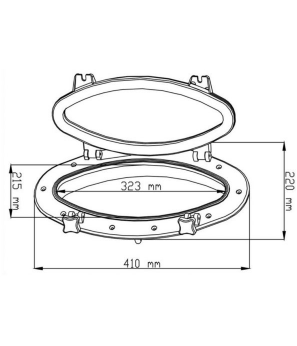 Иллюминатор Seaflo 410Х220 Мм для лодок катеров яхт Киев - изображение 2