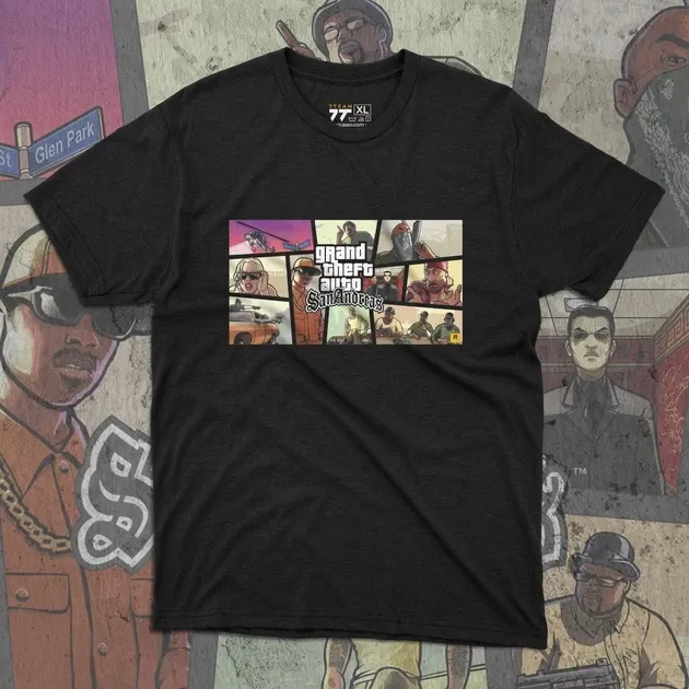 Футболка чоловіча з  принтом GTA San Andreas #4 Розмір 48 Anime0886 Дніпро - фото 1