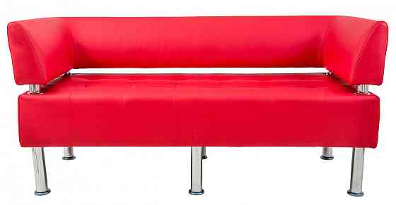 Диван Flay Office двойка со спинкой и подлокотниками 1550х650х750 Красный Киев