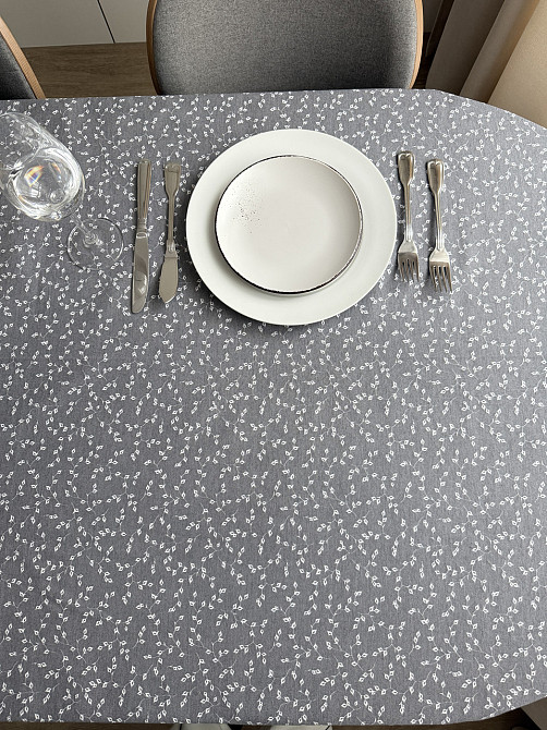 Ecotton Скатертина столова Ecotton 170х200 см водовідштовхувальна сірий (V 11/ Grey) Київ - фото 4