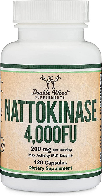 Наттокіназа Double Wood Nattokinase 200 mg 4000 FU 120 capsules Луцьк - фото 1