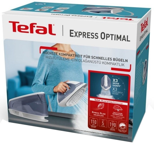 Праска Tefal Express Optimal SV4110E0 ( білий з синім ) Харьков - изображение 4