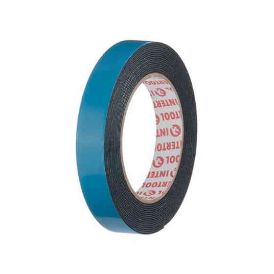 Стрічка клейка двостороння, автомобільна, 5 м, 19×1 мм, чорна, спінений поліетилен INTERTOOL KT-0812 Киев