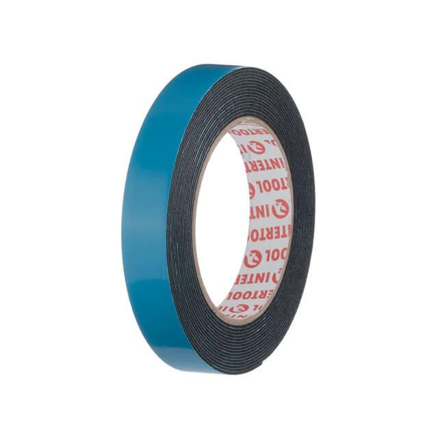 Стрічка клейка двостороння, автомобільна, 5 м, 19×1 мм, чорна, спінений поліетилен INTERTOOL KT-0812 Киев - изображение 1