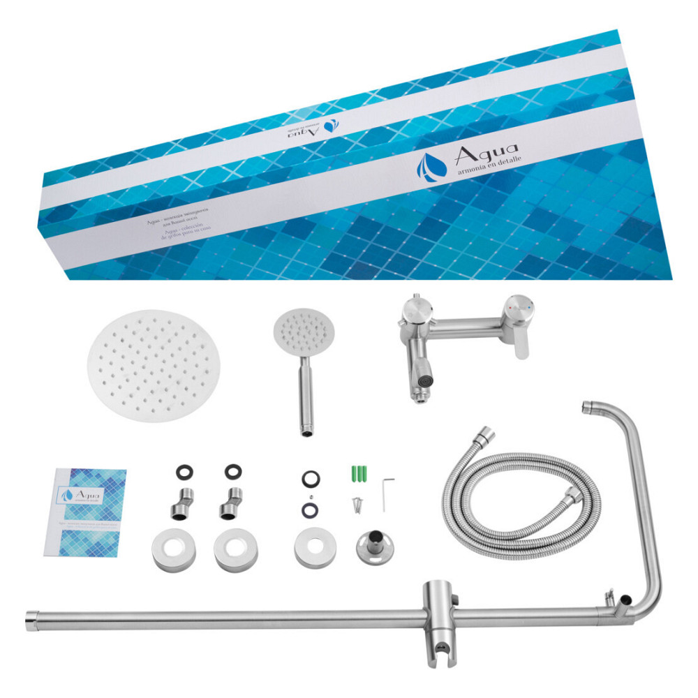 Душова система настінного монтажу Agua Elposo - INOX064 сатин Київ - фото 9