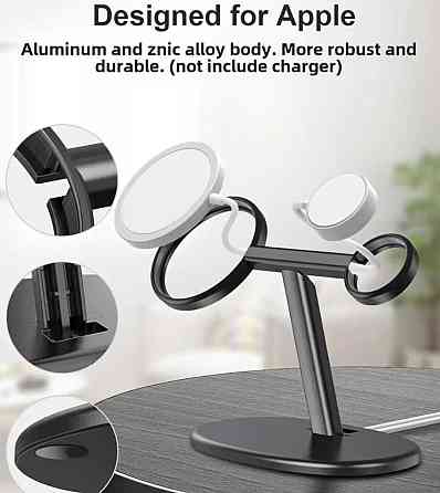 Подставка MagSafe Dock для Apple iPhone 16 15 14 13 12 Watch Se 10 9 8. Харьков