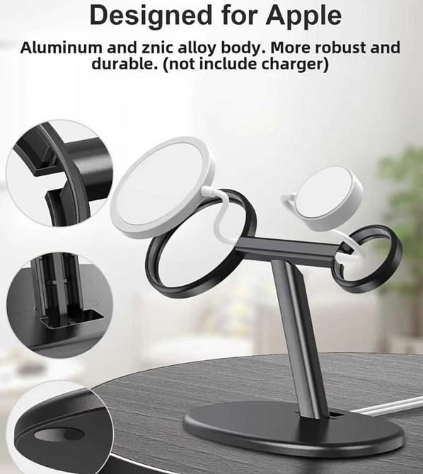 Подставка MagSafe Dock для Apple iPhone 16 15 14 13 12 Watch Se 10 9 8. Харьков - изображение 1