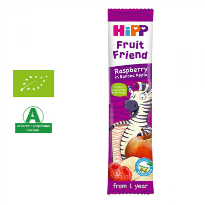 Батончик дитячий HiPP фруктово-злаковий малина, банан, яблуко 23 г (1999031) Вінниця - фото 2
