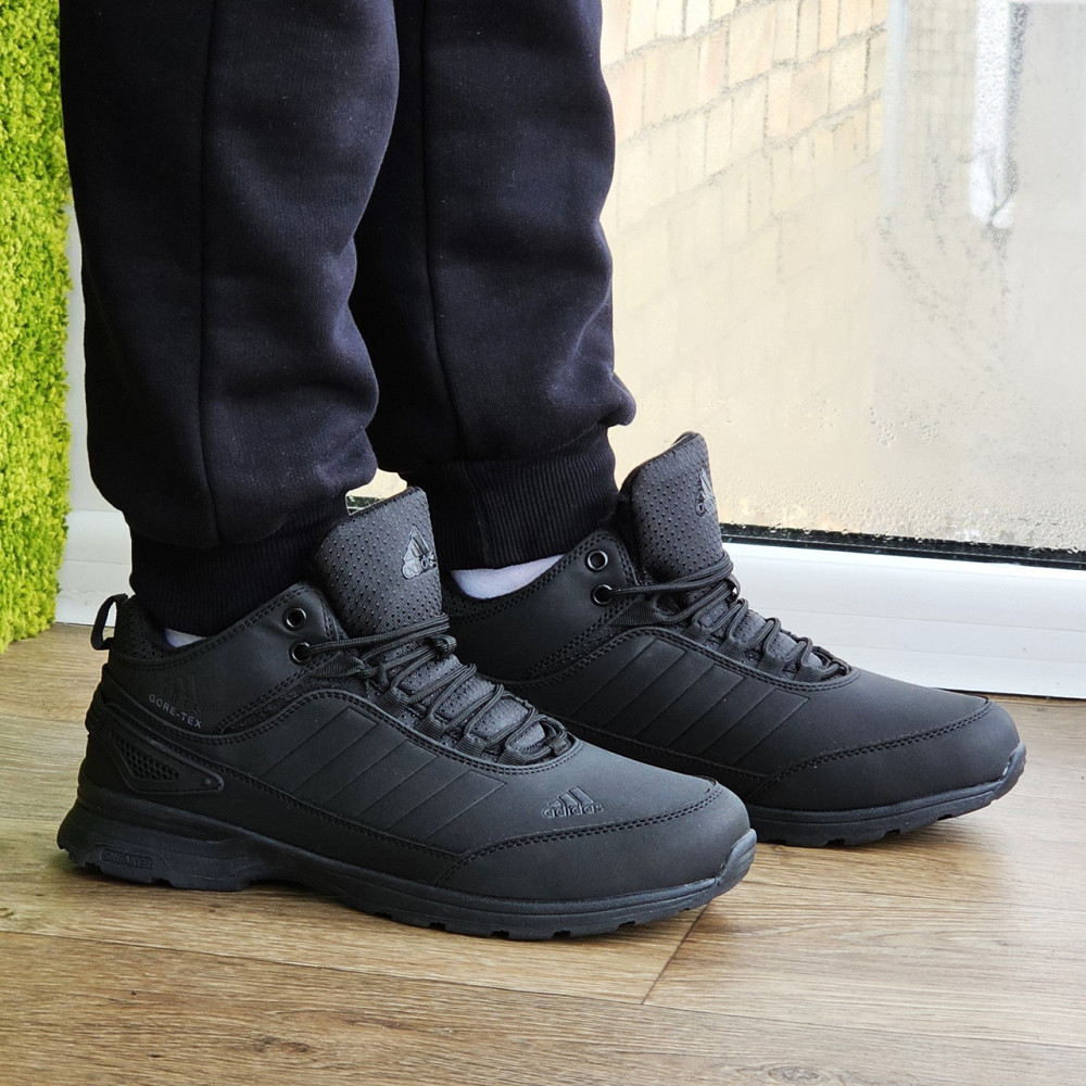 Зимові Кросівки Adidas GORE-TEX Чоловічі Чорні з МЕХОМ Черевики Адідас Гортекс (розміри: 41,42,43,44,45,46) - 56-1 Дніпро - фото 8