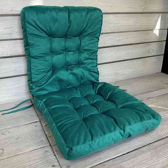 Подушка для стільців (50x120х8 см) подвійна Decorator Флокс колір бірюзовий 84-155 Київ