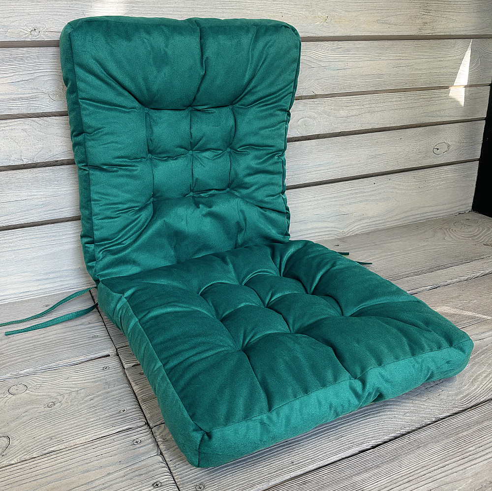 Подушка для стільців (50x120х8 см) подвійна Decorator Флокс колір бірюзовий 84-155 Київ - фото 1