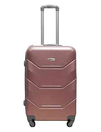 Валіза пластикова MILANO BAG 147 середня 65 см золотисто-рожева Київ