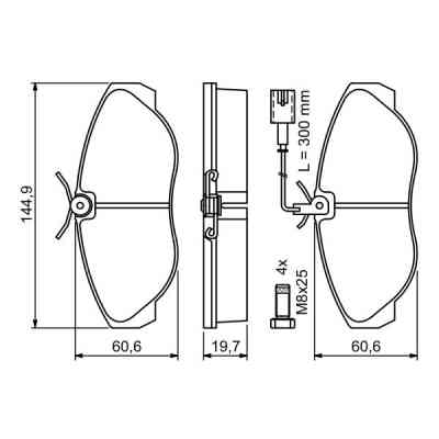 Тормозные колодки Bosch 0 986 424 556 Винница