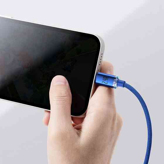 Кабель Baseus Crystal Shine Series Lightning 2.4A 2м чорний Львів