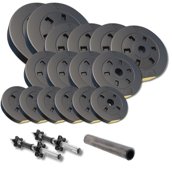 Набір гантелі-штанга 2в1 Besport PowerPro 59кг з перехідником Київ