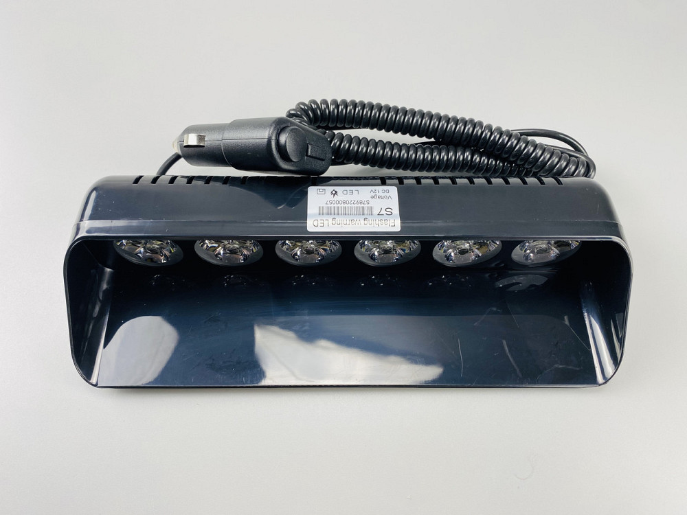 Маячок проблисковий S7 стробоскоп автомобільний 9-80V 18 led діодів білий спалах під скло Мукачево - фото 8