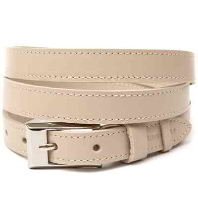 Ремень Grande Pelle Тонкий женский кожаный Бежевый (11447) Винница