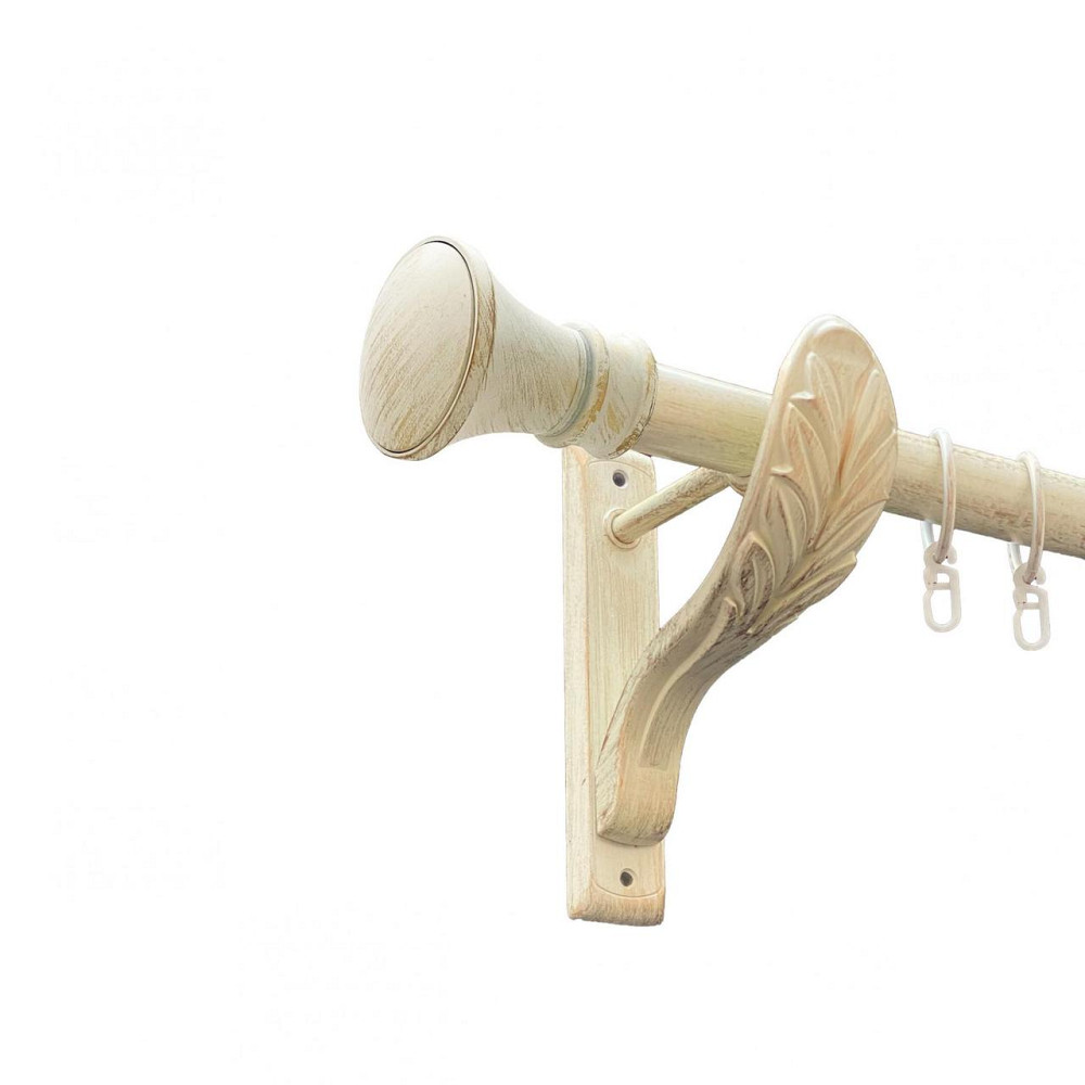 Карниз Orvit Люксор металевий однорядний ретро гладка труба кільце металеве Біле Золото 25 мм 200 см Львов - изображение 1