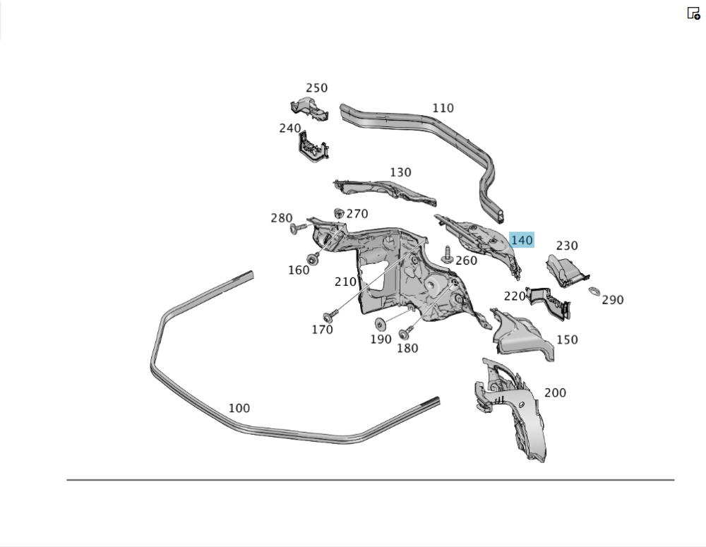 Mercedes-Benz  A1666206901 Перегородка з шумоізоляцією моторного відсіку середня ML/GLE W166 GLE Coupe C292 GL/GLS X166 Одесса - изображение 2